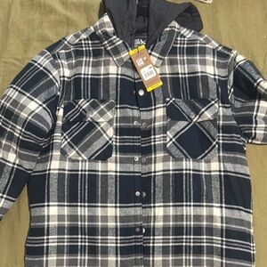 Plaid Hooded Flannel Shirt